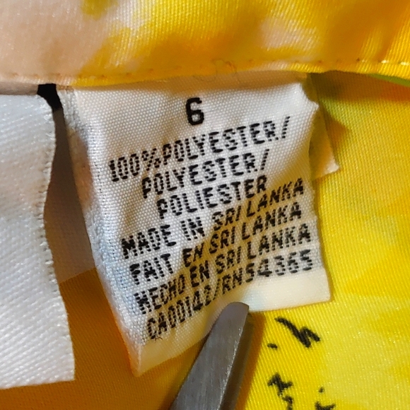 90's Vintage EHL Button-Down Shirt Top Size 6 Petite | Casual Summer Spring - Picture 4 of 5